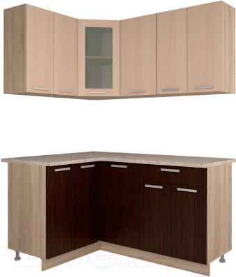 Готовая кухня Интерлиния Мила 12x16 - фото