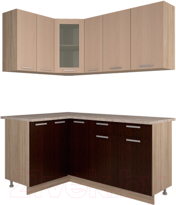 Готовая кухня Интерлиния Мила 12x17 - фото