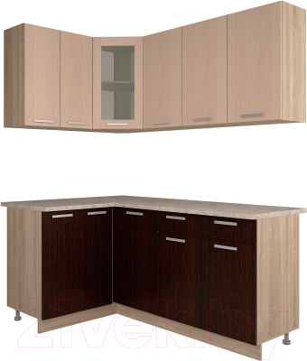 Готовая кухня Интерлиния Мила 12x18 - фото