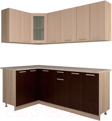 Готовая кухня Интерлиния Мила 12x20 - фото