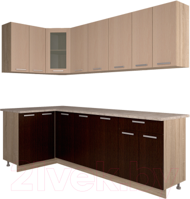 Готовая кухня Интерлиния Мила 12x24 - фото