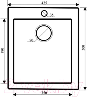 Мойка кухонная GRANULA GR-4201 (шварц)