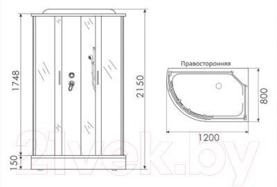 Душевая кабина Erlit ER3512PR-C3-RUS