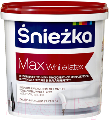Краска Sniezka Max White Latex с тефлоном - фото