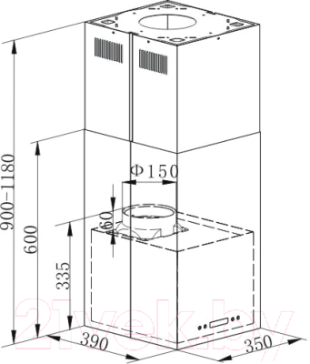 Вытяжка коробчатая Maunfeld Bath Light 35