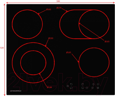 Электрическая варочная панель Maunfeld EVCE.594.SM.D-BK