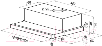 Вытяжка телескопическая Maunfeld VS Light (C) Ln 50