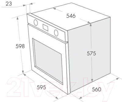 Газовый духовой шкаф Maunfeld MGOG 673W