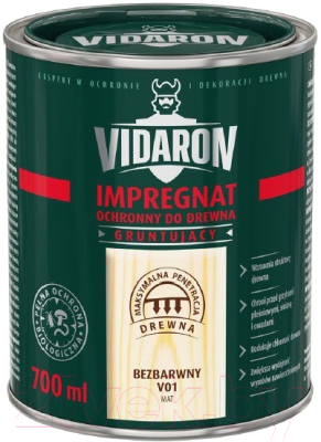 Защитно-декоративный состав Vidaron Impregnant V01 Бесцветный - фото