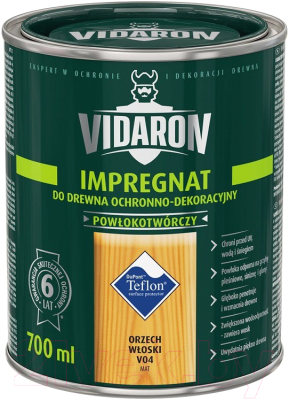 Защитно-декоративный состав Vidaron Impregnant V04 Грецкий орех - фото