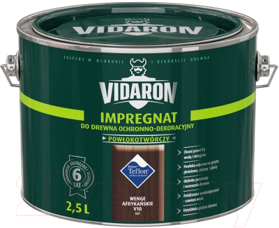 Защитно-декоративный состав Vidaron Impregnant V10 Африканское венге - фото