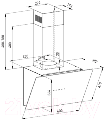 Вытяжка наклонная Making Oasis Everywhere NB-60W