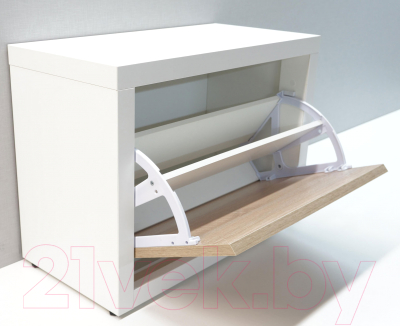Тумба в прихожую Элана 1.60 (белый/дуб сонома)