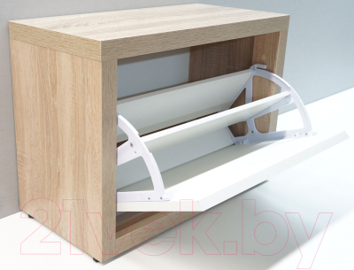 Тумба в прихожую Элана 1.60 (дуб сонома/белый)
