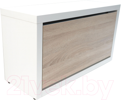 Тумба в прихожую Элана 1.80 (белый/дуб сонома) - фото