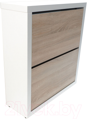 Тумба для обуви Элана 2.70 (белый/дуб сонома) - фото