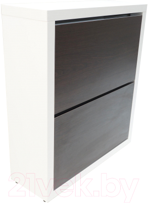 Тумба для обуви Элана 2.70 (белый/венге магия) - фото