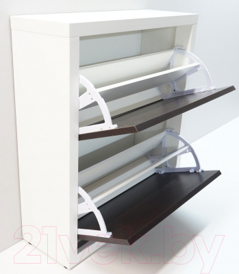 Тумба для обуви Элана 2.70 (белый/венге магия)