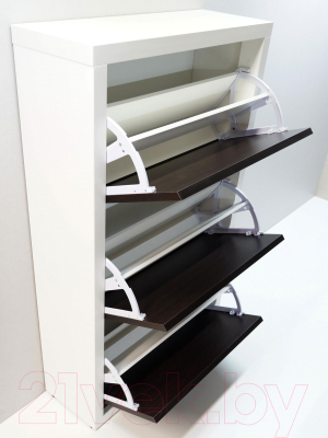 Тумба для обуви Элана 3.70 (белый/венге магия)