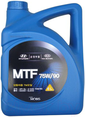 Трансмиссионное масло Hyundai/KIA MTF Gear Oil 75W90 / 043005L6A0 - фото