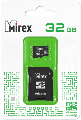 Карта памяти Mirex microSDHC (Class 10) 32GB (13613-AD10SD32) - фото