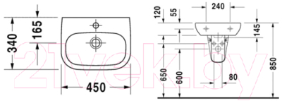 Умывальник Duravit D-Code