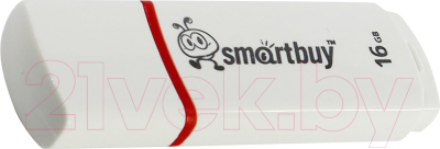 Usb flash накопитель SmartBuy Crown White 16GB (SB16GBCRW-W) - фото