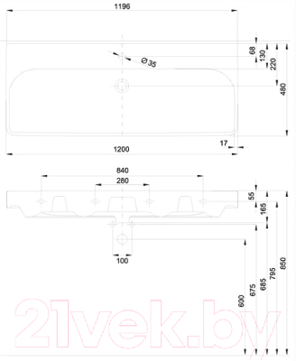 Умывальник Kolo Traffic L91120000