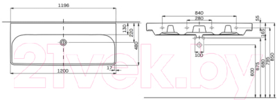 Умывальник Kolo Traffic L91020900 (120x48)