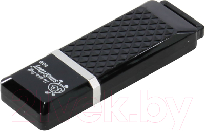 Usb flash накопитель SmartBuy Quartz Black 8Gb (SB8GBQZ-K) - фото