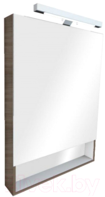 Шкаф с зеркалом для ванной Roca The Gap 60 / ZRU9302844 (тиковое дерево) - фото