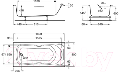 Ванна акриловая Roca BeCool 180x80 / ZRU9302782