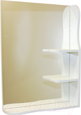 Шкаф с зеркалом для ванной СанитаМебель Лотос 901.500 (правый) - фото