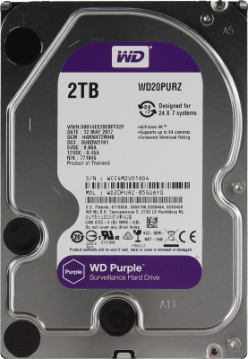 Жесткий диск Western Digital 2Tb Purple (WD20PURZ) - фото