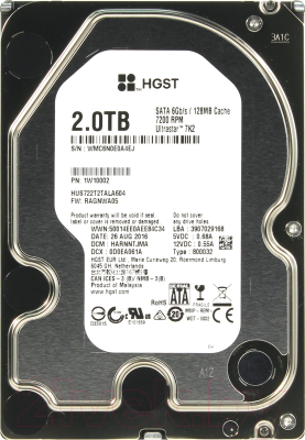 Жесткий диск HGST Ultrastar 7K2 2TB (HUS722T2TALA604) - фото