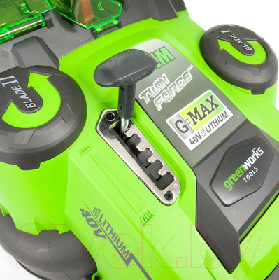 Газонокосилка электрическая Greenworks Twin Force G40LM49DB