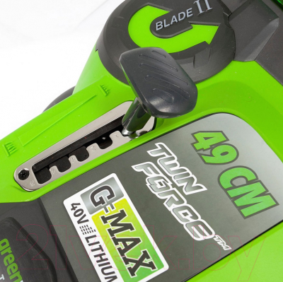 Газонокосилка электрическая Greenworks Twin Force G40LM49DB