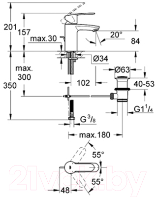 Смеситель GROHE Eurostyle Cosmopolitan 33552002