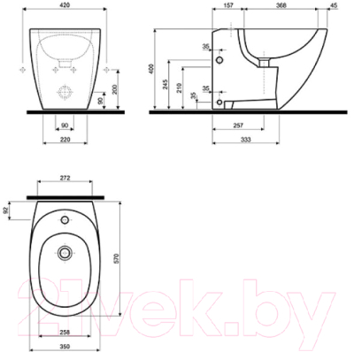 Биде напольное Kolo Ego Reflex K15000900