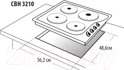 Электрическая варочная панель GEFEST СВН 3210 К81