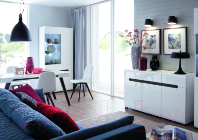 Шкаф-пенал Black Red White Azteca S205-SZF1D/21/6