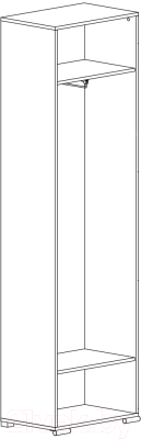 Шкаф-пенал Black Red White Azteca S205-SZF1D/21/6