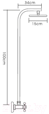 Верхний душ со смесителем Ledeme L2408