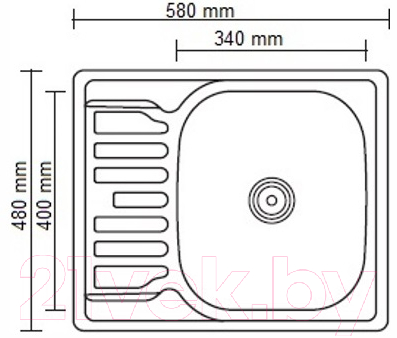 Мойка кухонная Ledeme L65848-R