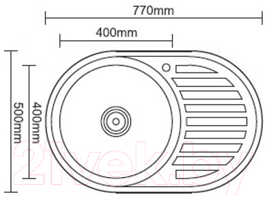 Мойка кухонная Ledeme L67750-R