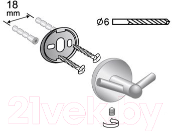 Крючок для ванной Bisk 01173