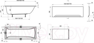 Ванна акриловая Ravak Classic 120x70