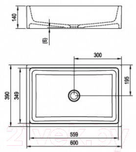 Умывальник Ravak Formy 01 60x39 / XJL01260000