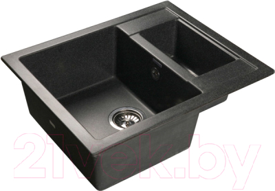 Мойка кухонная GranFest Quadro GF-Q610K (черный) - фото