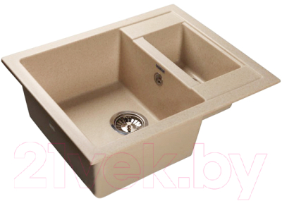 Мойка кухонная GranFest Quadro GF-Q610K (песок) - фото